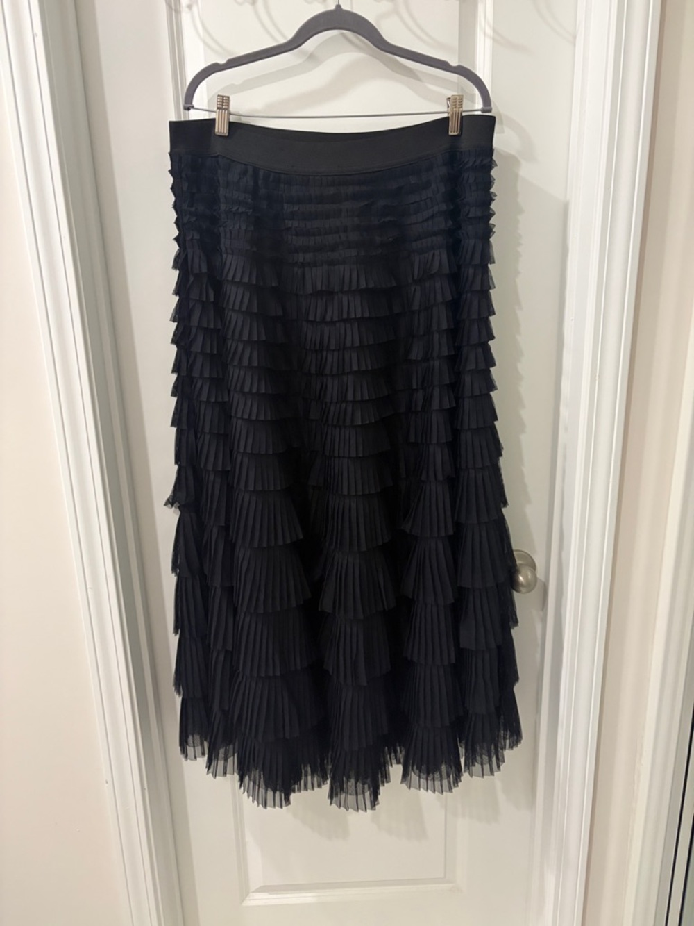 Lucky Brand Tulle Ruffle Maxi Skirt